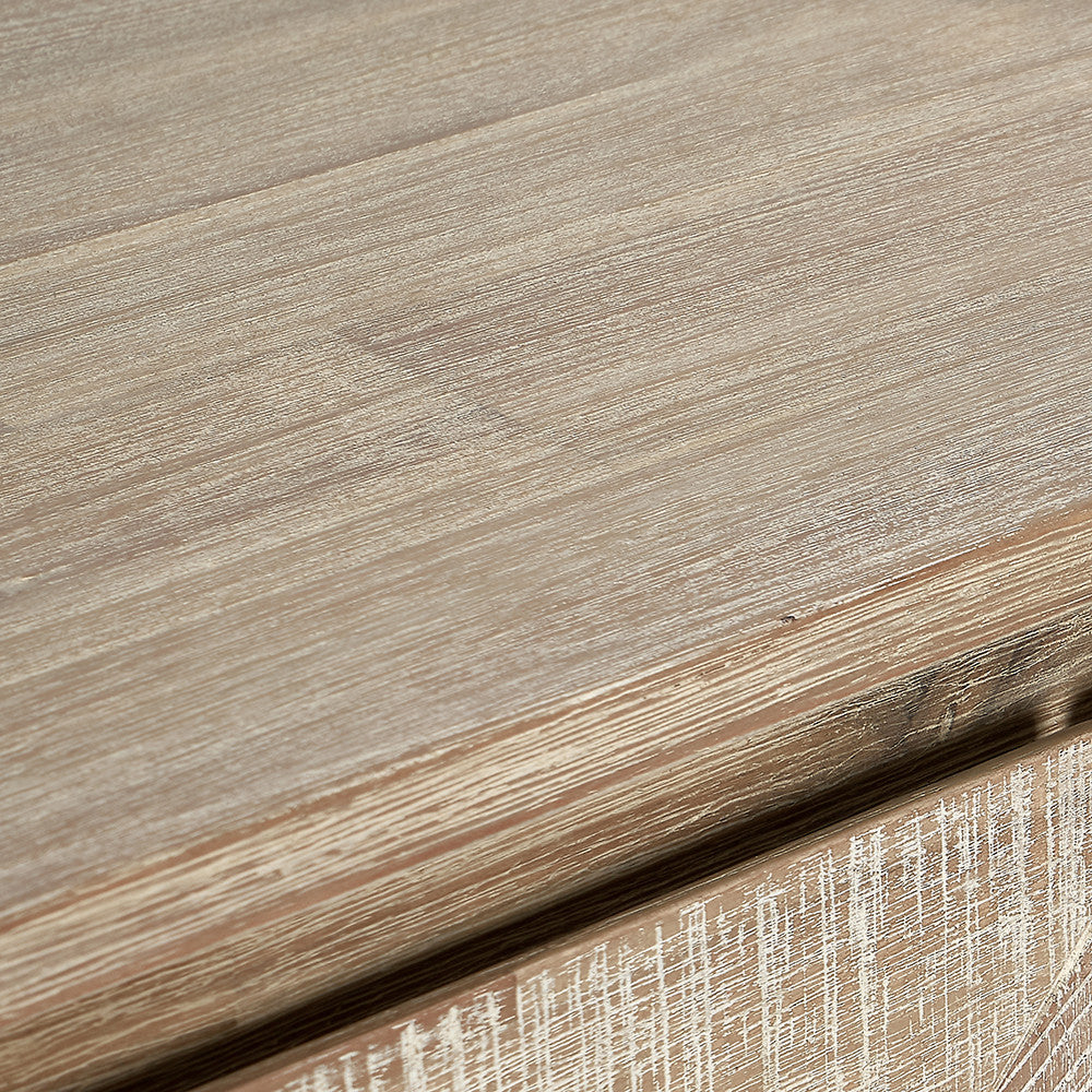 Marca Sand Wash Acacia Wood & Black Metal Sideboard